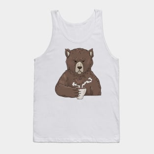 Grumpy Bear with Coffee Morning Grouch Tank Top